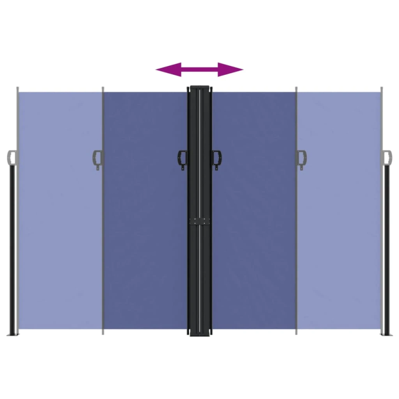 vidaXL izvelkama sānu markīze, zila, 220x1200 cm