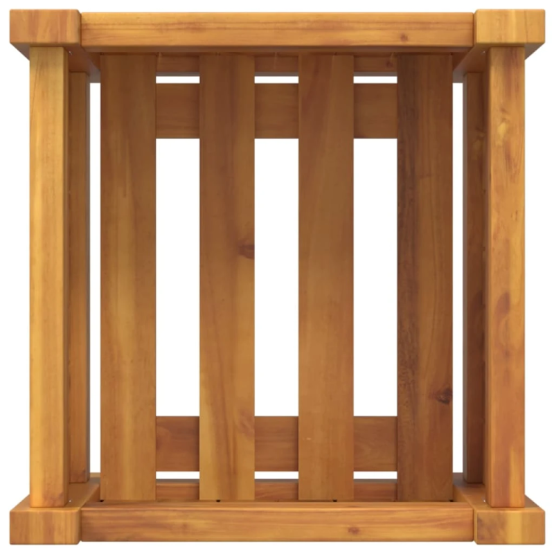 vidaXL puķu kaste ar ieliktni, 31x31x30 cm, akācijas masīvkoks