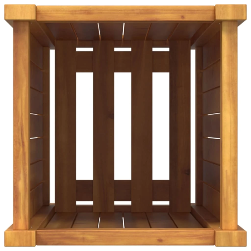 vidaXL puķu kaste ar ieliktni, 31x31x75 cm, akācijas masīvkoks