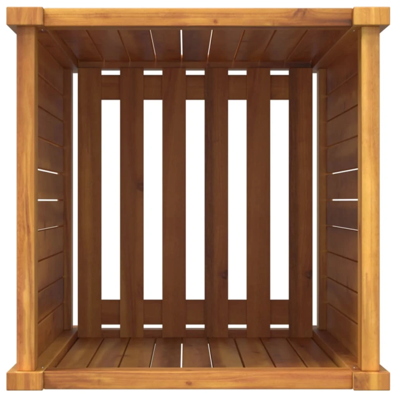 vidaXL puķu kaste ar ieliktni, 42x42x75 cm, akācijas masīvkoks