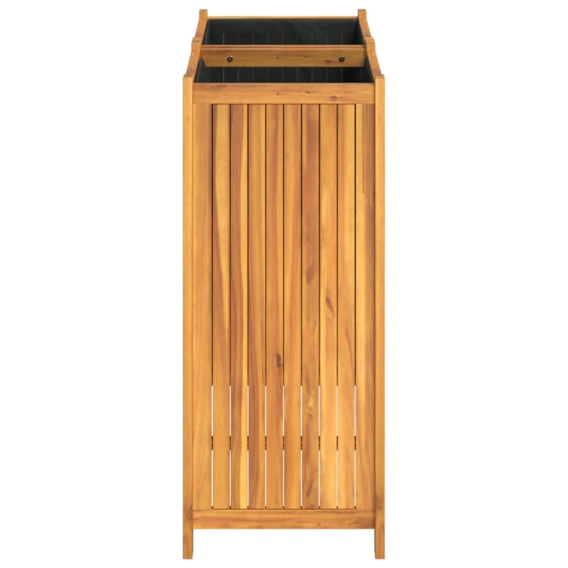 vidaXL puķu kaste ar ieliktni, 84x42x100 cm, akācijas masīvkoks