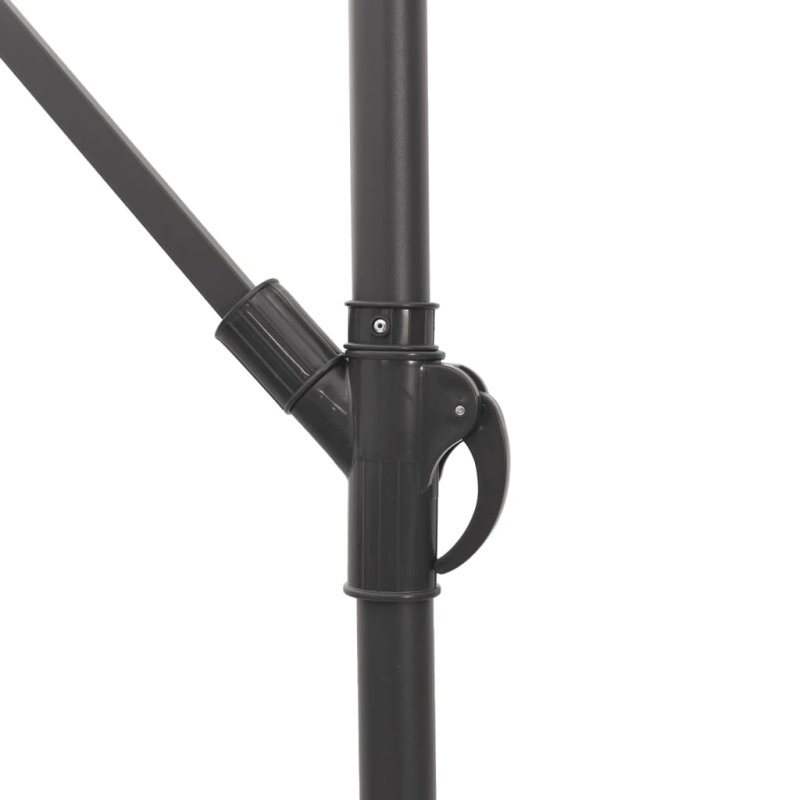 vidaXL dārza saulessargs ar tērauda stabu, zaļš, 290x290x238 cm