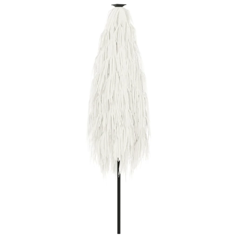 vidaXL dārza saulessargs ar tērauda stabu, balts, 248x248x248 cm