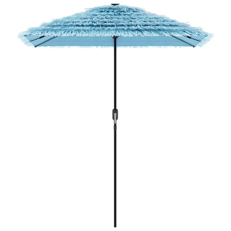 vidaXL dārza saulessargs ar tērauda stabu, zils, 300x200x250 cm