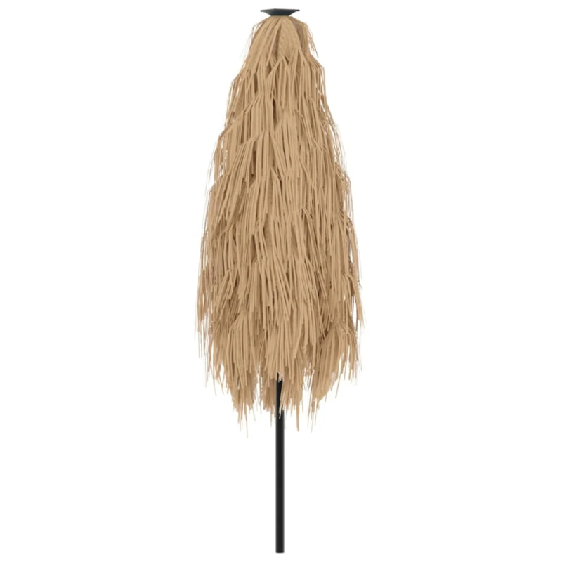 vidaXL dārza saulessargs ar tērauda stabu, brūns, 288x288x225 cm