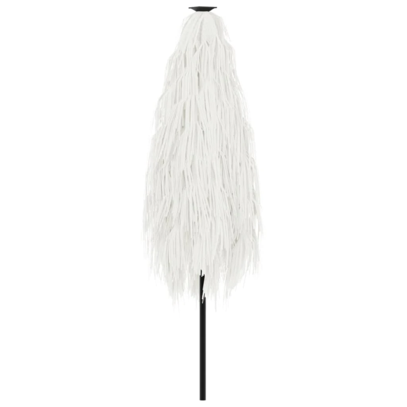 vidaXL dārza saulessargs ar tērauda stabu, balts, 288x288x225 cm