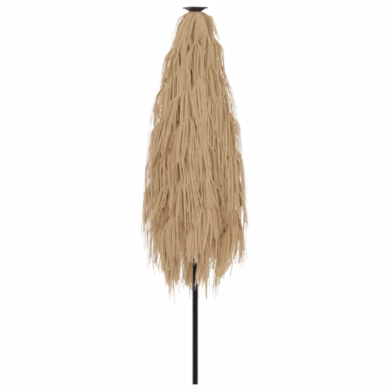 vidaXL dārza saulessargs ar tērauda stabu, brūns, 388x388x248 cm