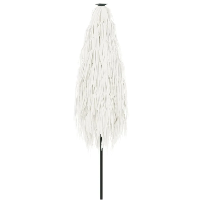 vidaXL dārza saulessargs ar tērauda stabu, balts, 388x388x248 cm