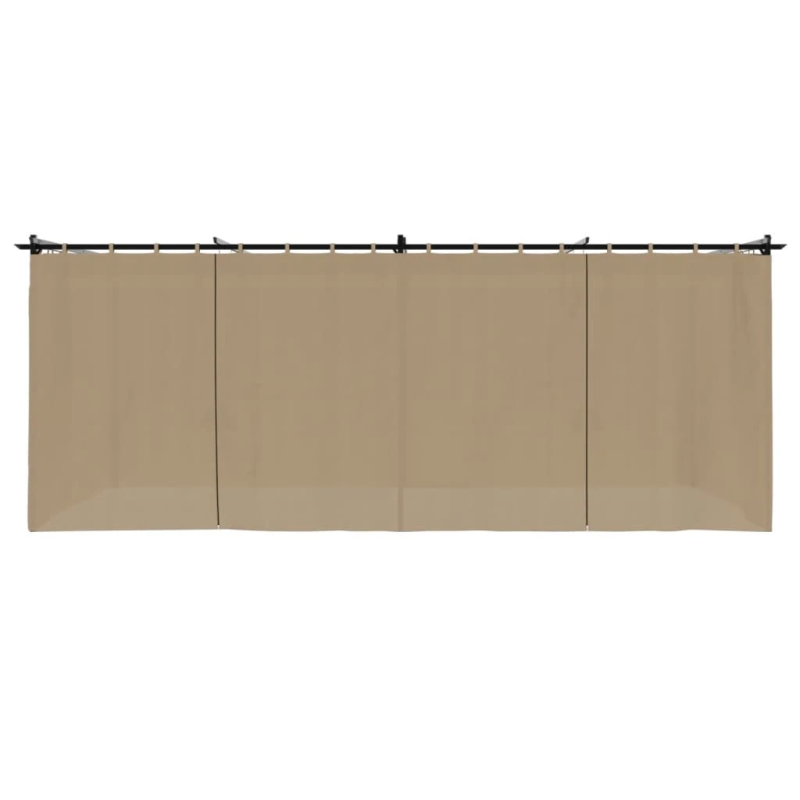 vidaXL dārza nojume ar aizkariem, 6x3 m, tērauds