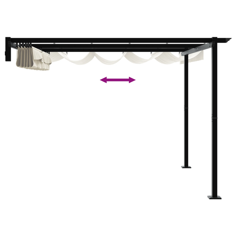 vidaXL Nojume Krēmkrāsa 300 x 300 x 200 cm Poliesters