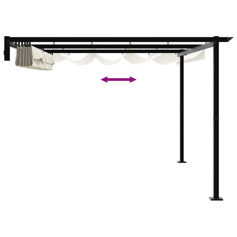 vidaXL Nojume Krēmkrāsa 400 x 300 x 200 cm Poliesters