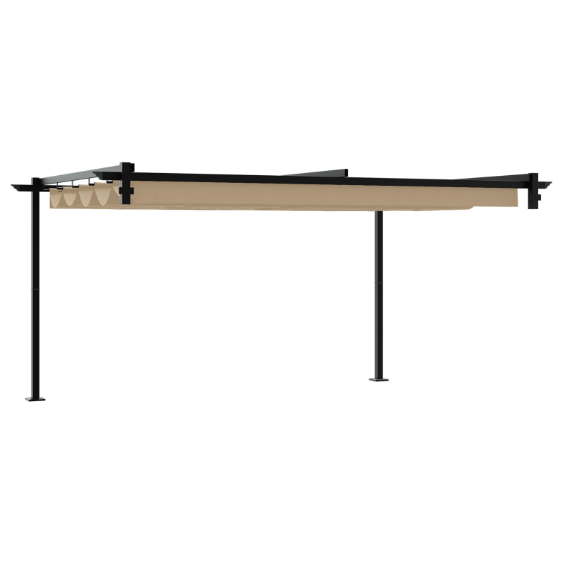 vidaXL Nojume Pelēkbrūna 400 x 300 x 200 cm Poliesters