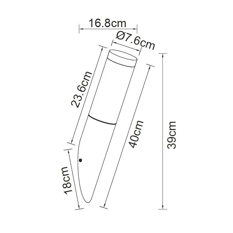 Āra sienas lampa Domoletti Monteo DH021, 23W, E27, IP44, antracīta krās., 7.6 cm x 40 cm