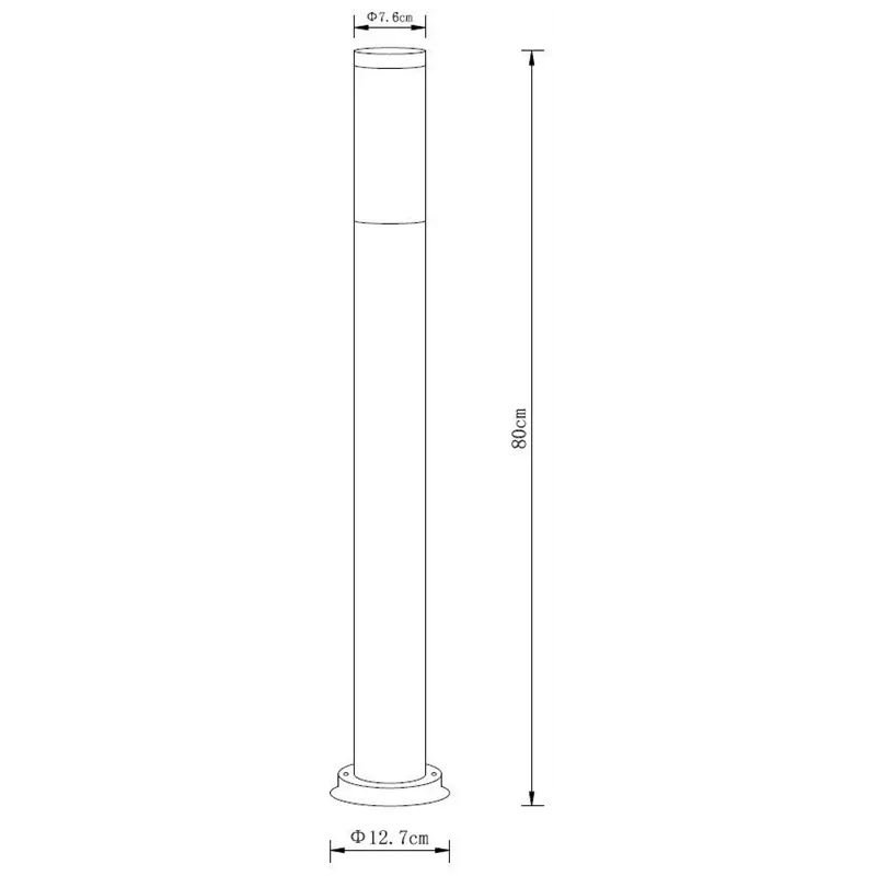 Vabalt seisev välisvalgusti Domoletti Monteo DH022-800, 23W, E27, IP44, antratsiit v., 12.7 cm x 80 cm