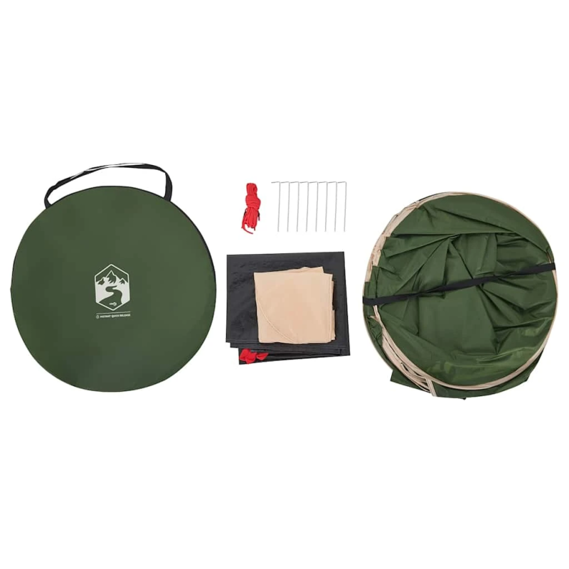 vidaXL pārģērbšanās telts, zaļa, ūdensizturīga