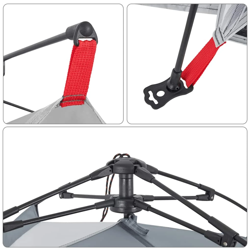 vidaXL pludmales telts, pelēka, ūdensnecaurlaidīga