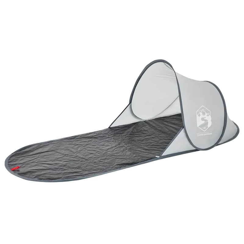 vidaXL pludmales telts, pelēka, ūdensizturīga