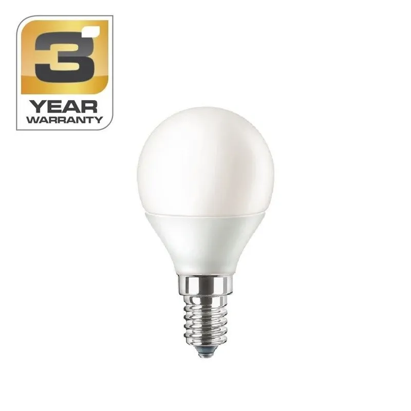 Spuldze Standart Integrētā LED spuldze, P45, 2700 °K, E14, 4.9 W, 470 lm, 3 gab.
