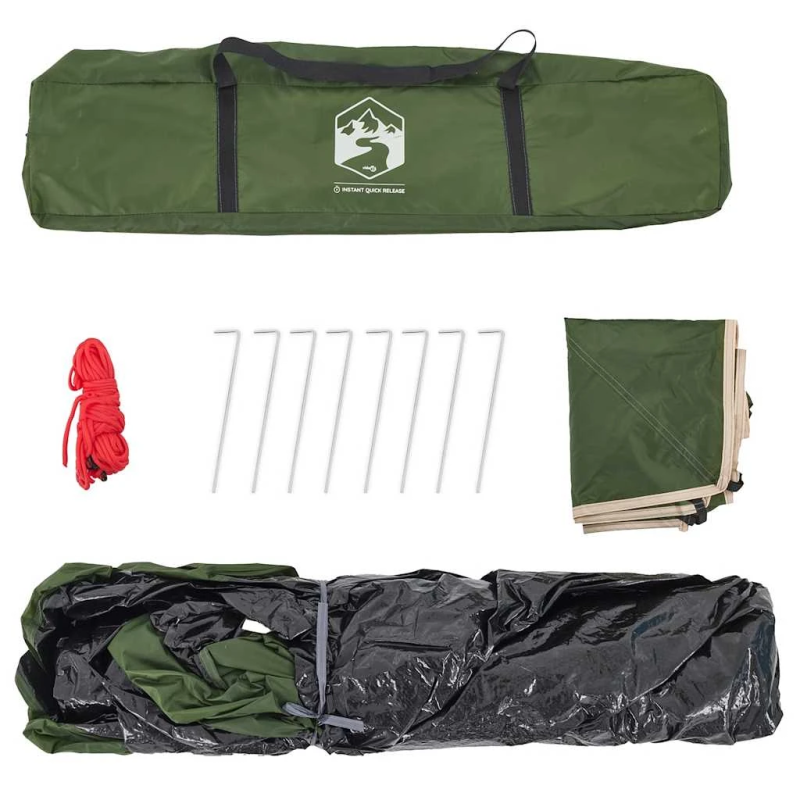 vidaXL kempinga telts 3 personām, kupola forma, zaļa