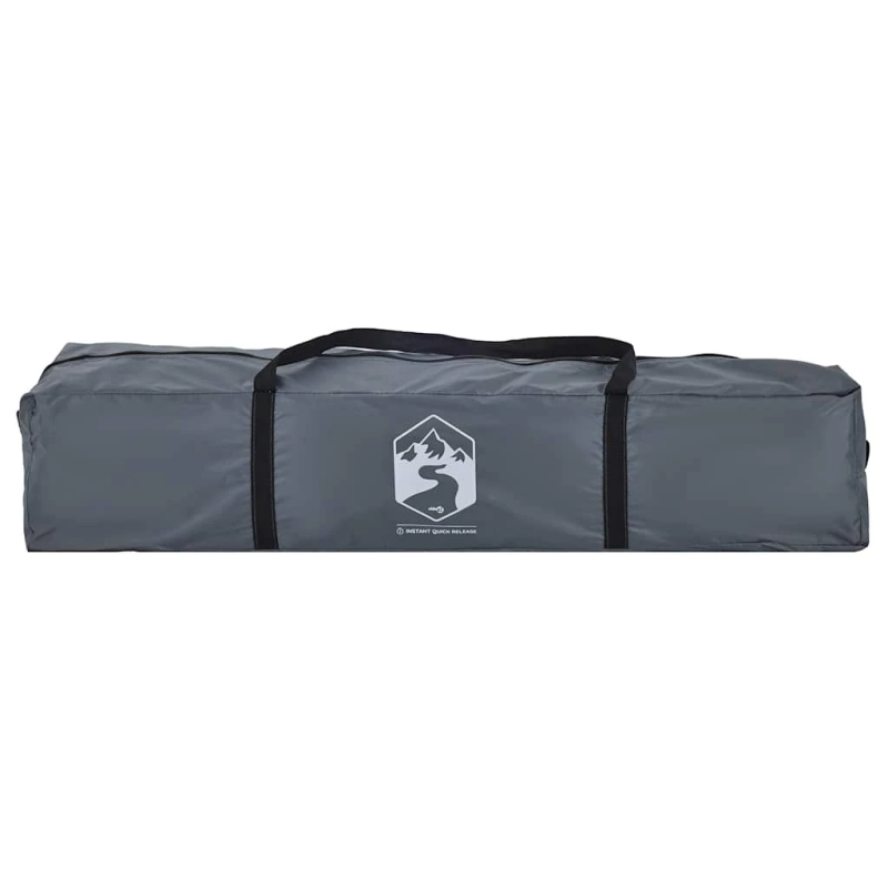 vidaXL kempinga telts 4 personām, kupola forma, pelēka, oranža