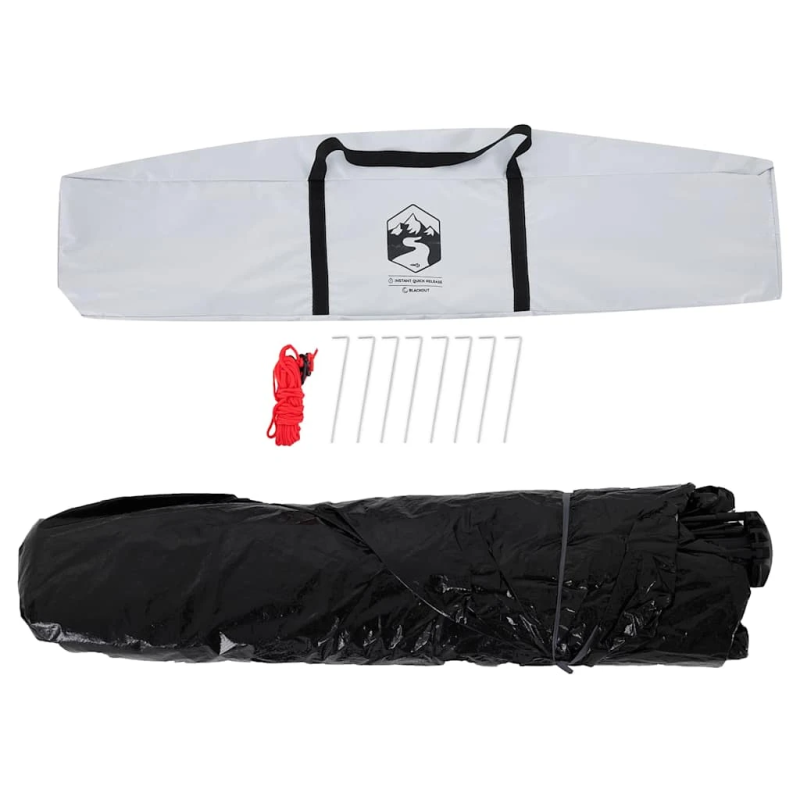 vidaXL kempinga telts 5 personām, balta, aptumšojošs audums