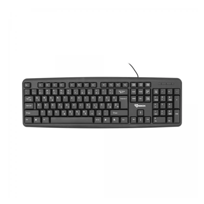 Sbox Keyboard Wired USB K-14 US