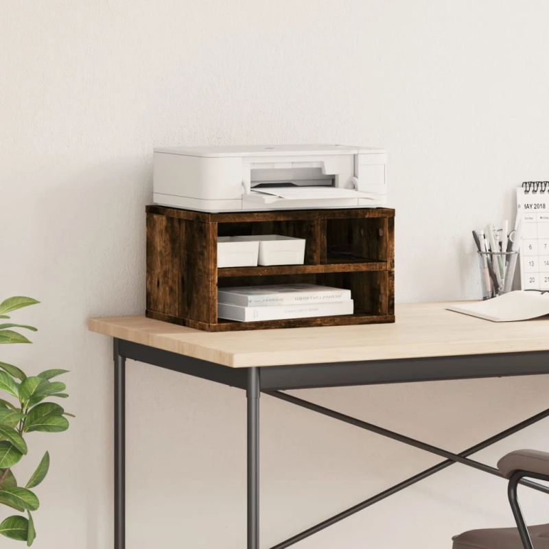 vidaXL printera statīvs, ozola krāsa, 40x32x22,5 cm, inženierijas koks