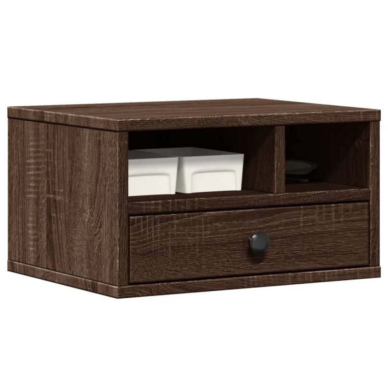 vidaXL printera statīvs, brūns, 40x32x22,5 cm, inženierijas koks