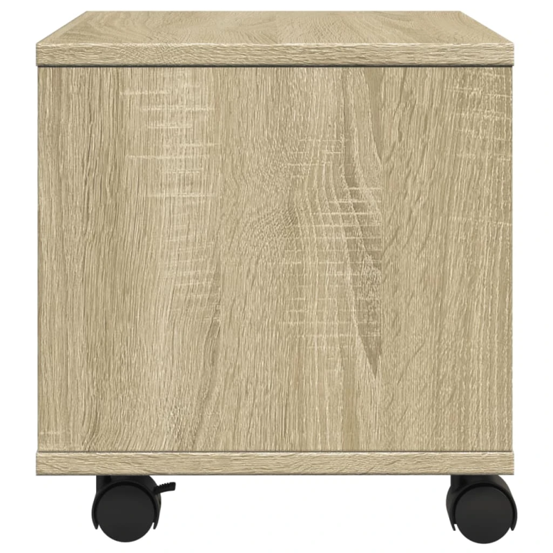 vidaXL printera statīvs ar riteņiem, ozolkoka krāsā, 41x32x34,5 cm