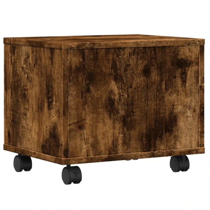 vidaXL printera statīvs ar riteņiem, ozolkoka krāsā, 41x32x34,5 cm