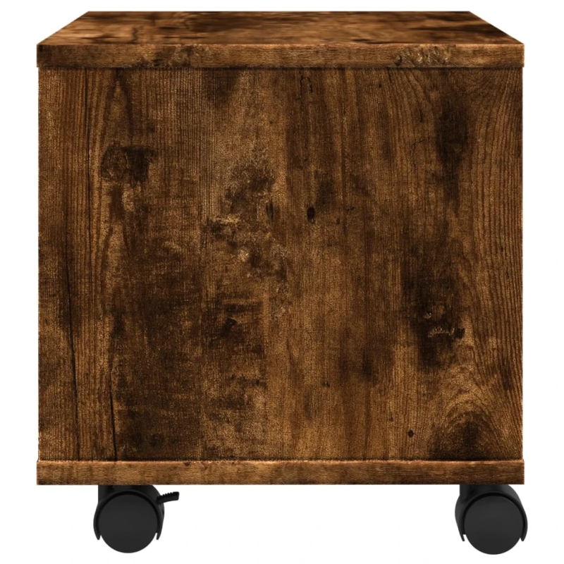 vidaXL printera statīvs ar riteņiem, ozolkoka krāsā, 41x32x34,5 cm