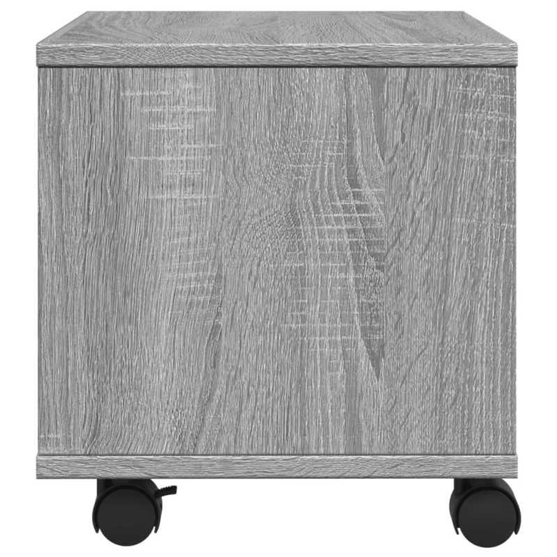 vidaXL printera statīvs ar riteņiem, pelēka ozola, 41x32x34,5 cm