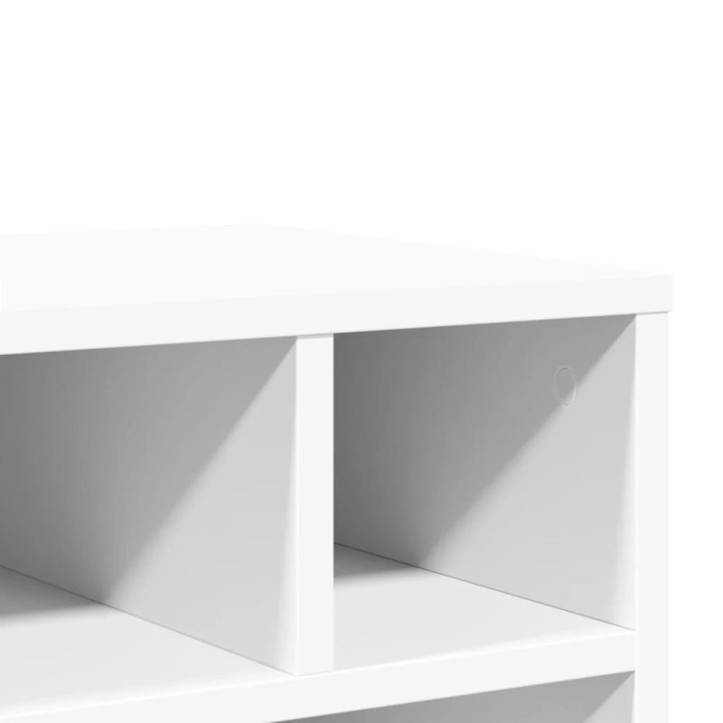 vidaXL printera statīvs ar riteņiem, balts, 41x32x48 cm