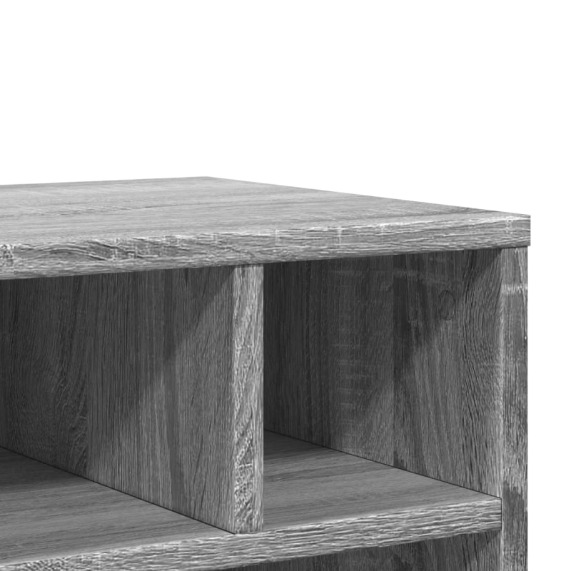 vidaXL printera statīvs ar riteņiem, pelēka ozola, 41x32x48 cm