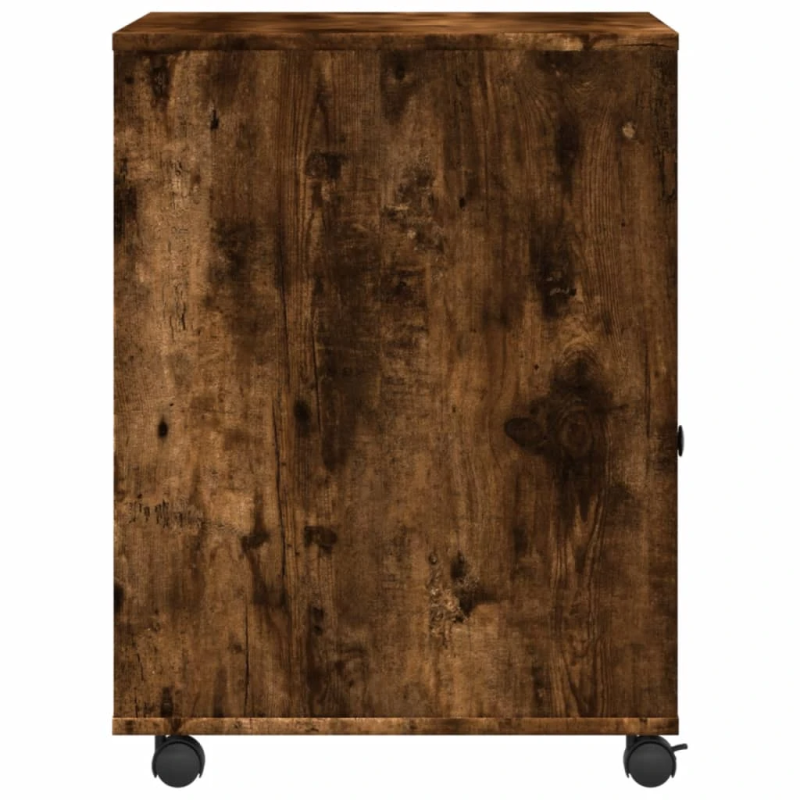 vidaXL printera statīvs ar riteņiem, ozolkoka krāsā, 60x50x67 cm