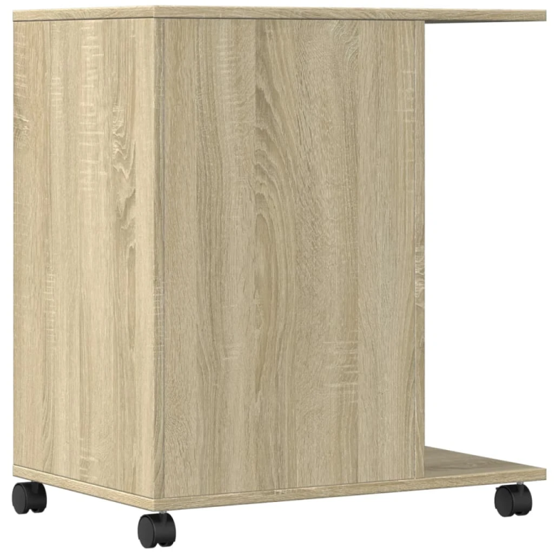 vidaXL printera statīvs ar riteņiem, ozolkoka krāsā, 60x40x68,5 cm