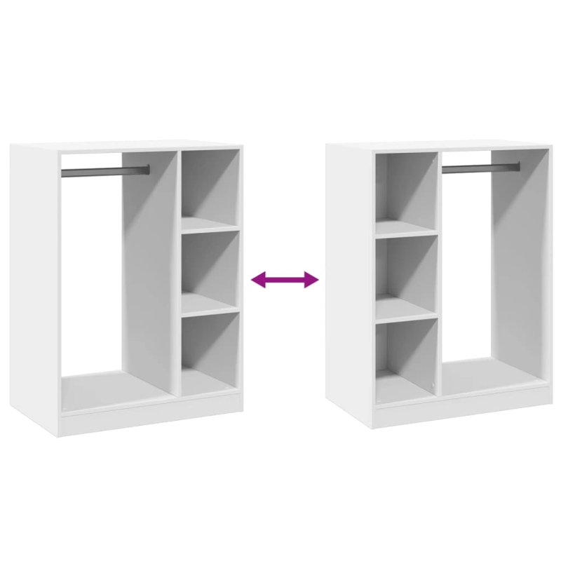 vidaXL skapis, balts, 77x48x102 cm, inženierijas koks