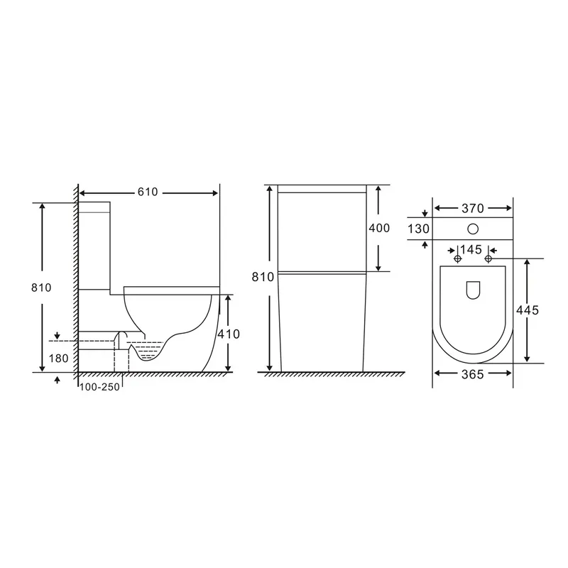 Toilet rimless washdown tk321 white
