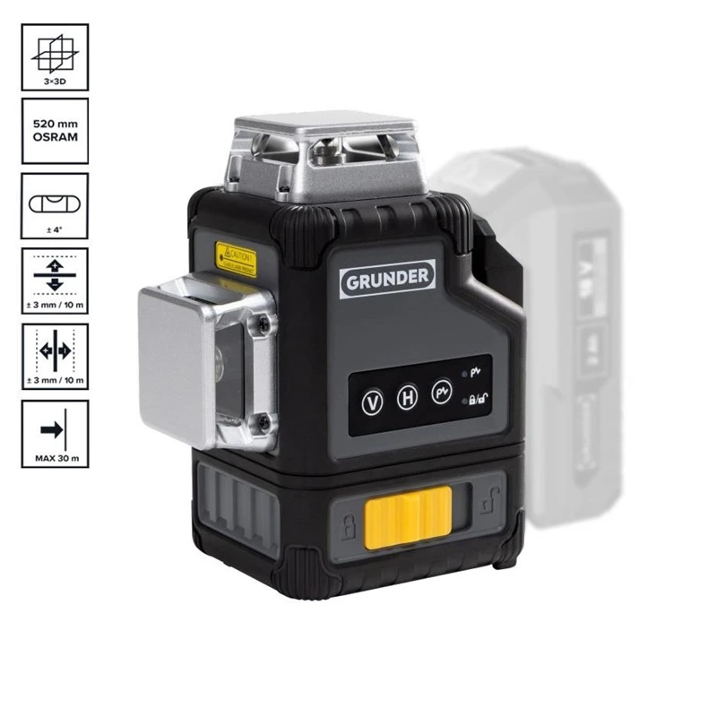 Nivelieris grunder lāz. 3x3d ly-360g 18v