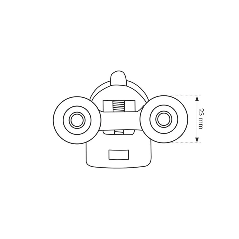 Riteņi dušas kabīnei apakš. 23mm 2 gab