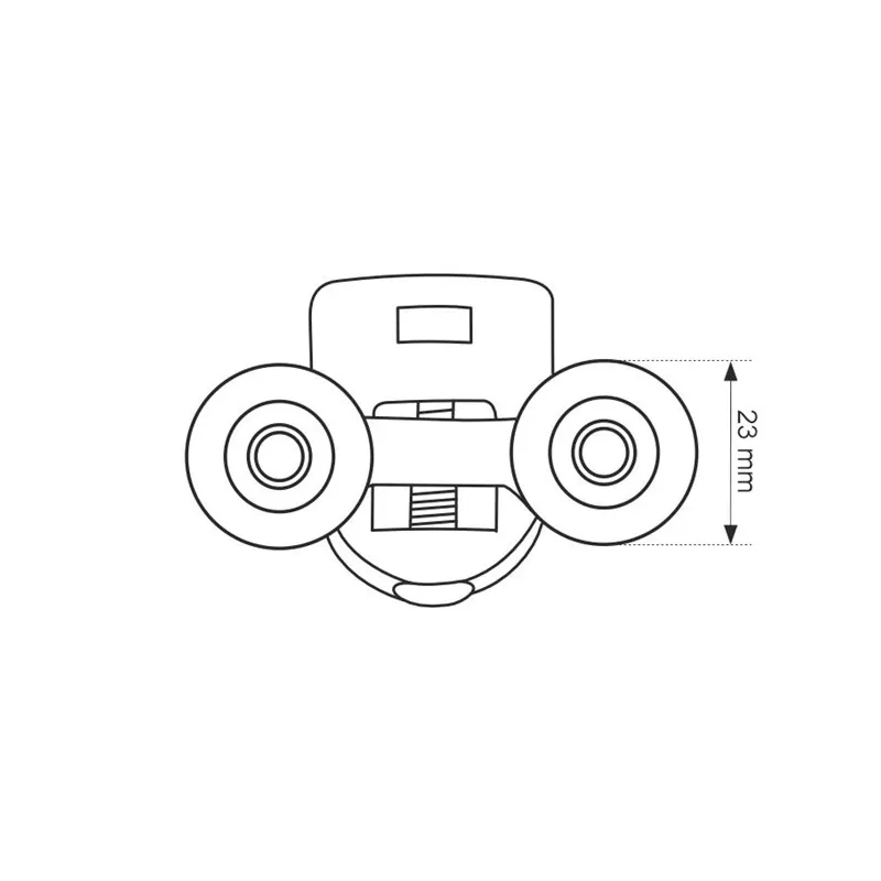 Dubultās pamatnes ritentiņi dušas kabīnei Thema Lux QZ-20 C2G23, DIA 2.3 cm, 2 gab.