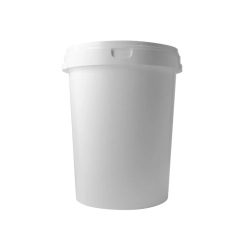 Pārtikas plastmasas spainis ar vāku, balts, 62 l