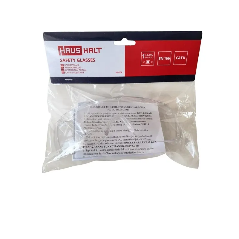 Aizsargbrilles Haushalt SG-006, caurspīdīga krās., Universāls izmērs