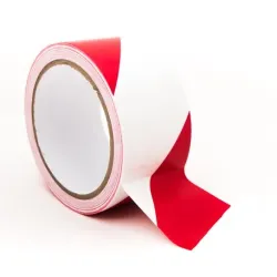 Lipni įspėjamoji juosta Haushalt raudona-balta 5cmx33m