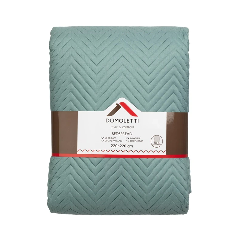 Gultas pārklājs microf. 220x220 cm zils