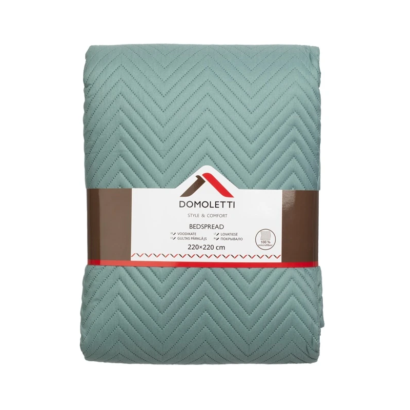 Gultas pārklājs microf. 220x220 cm zils