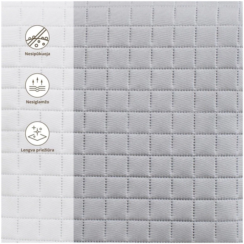 Gultas pārklājs microf. 220x220 cm pel.