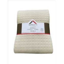 Bedspread micro 160x220 cm squares beige
