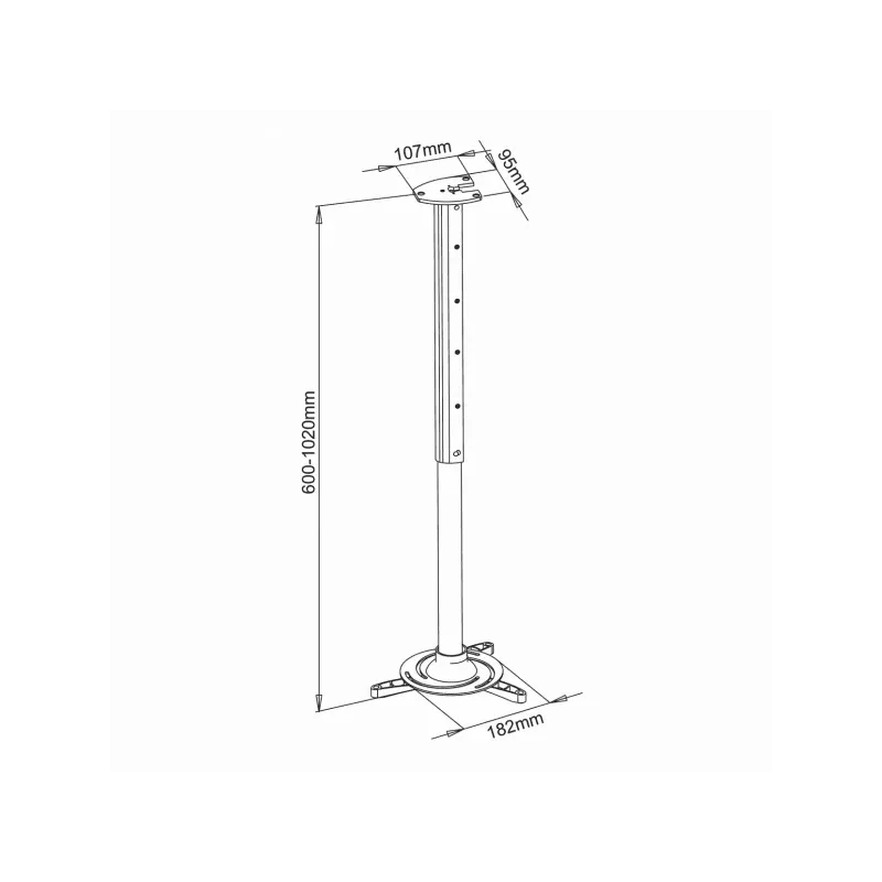 Sbox Projector Ceiling Mount max336mm 15kg PM-102XL