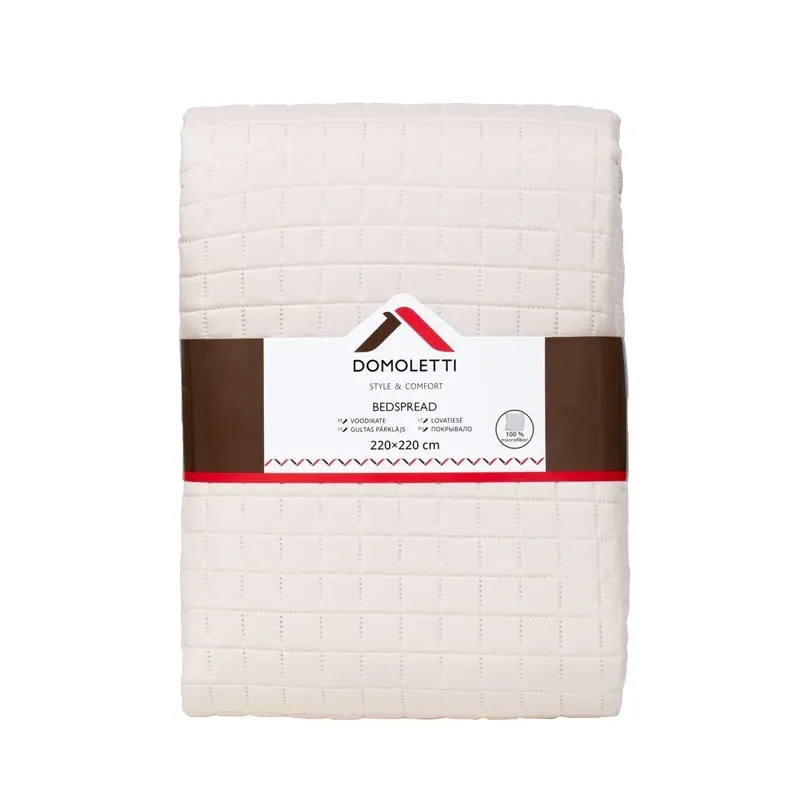 Gultas pārklājs Domoletti, bēša krās., 220 cm x 220 cm